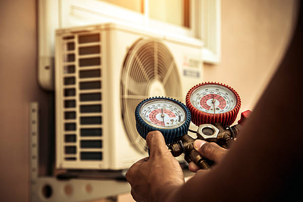 Professional Air Conditioning Service technician working in Montague, CA